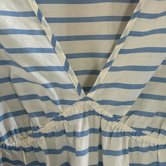 Boden Striped Swimsuit coverup with red accents - Picture 4 of 4